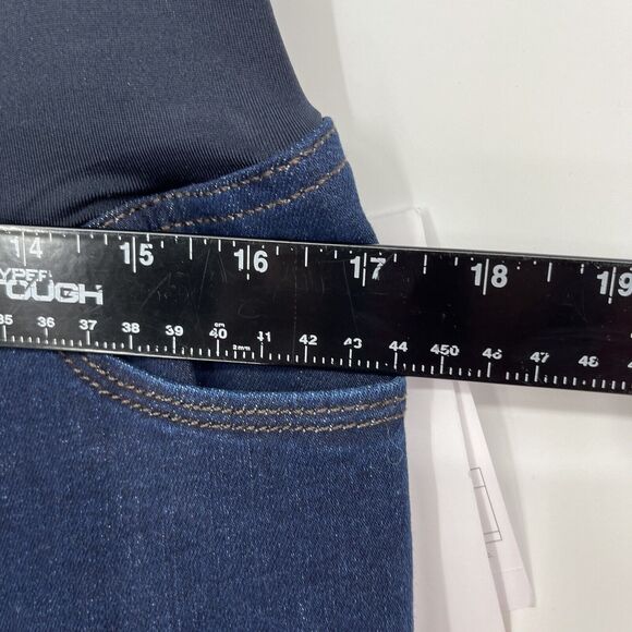 Isabel Maternity Jeans Women 12 Bootcut Crossover Belly Band NWT - Picture 2 of 5